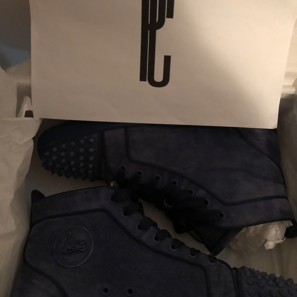 Christian Louboutin Lou Spikes Orlato Flat Sneakers - Picture 11 of 13